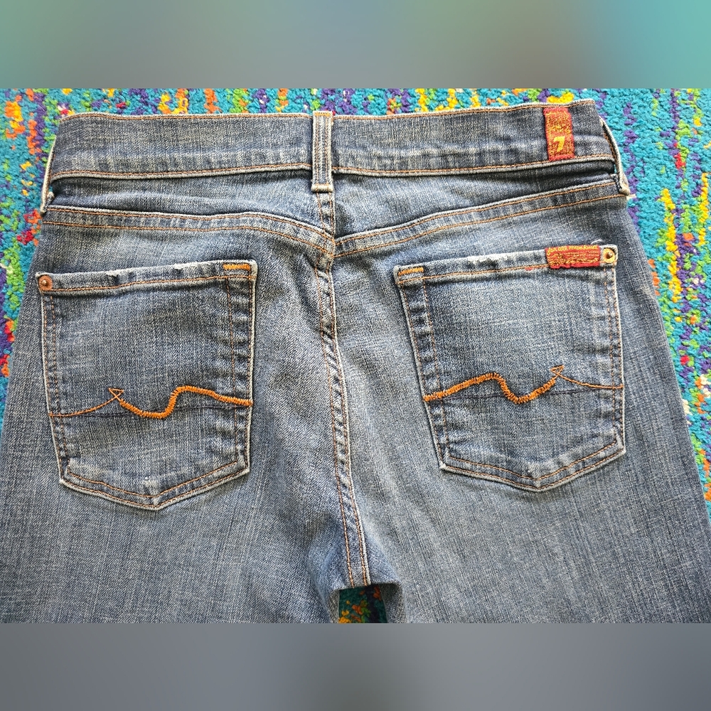 7 For All Mankind Flare Size 29 X 33L Womens Jeans - Picture 11 of 13
